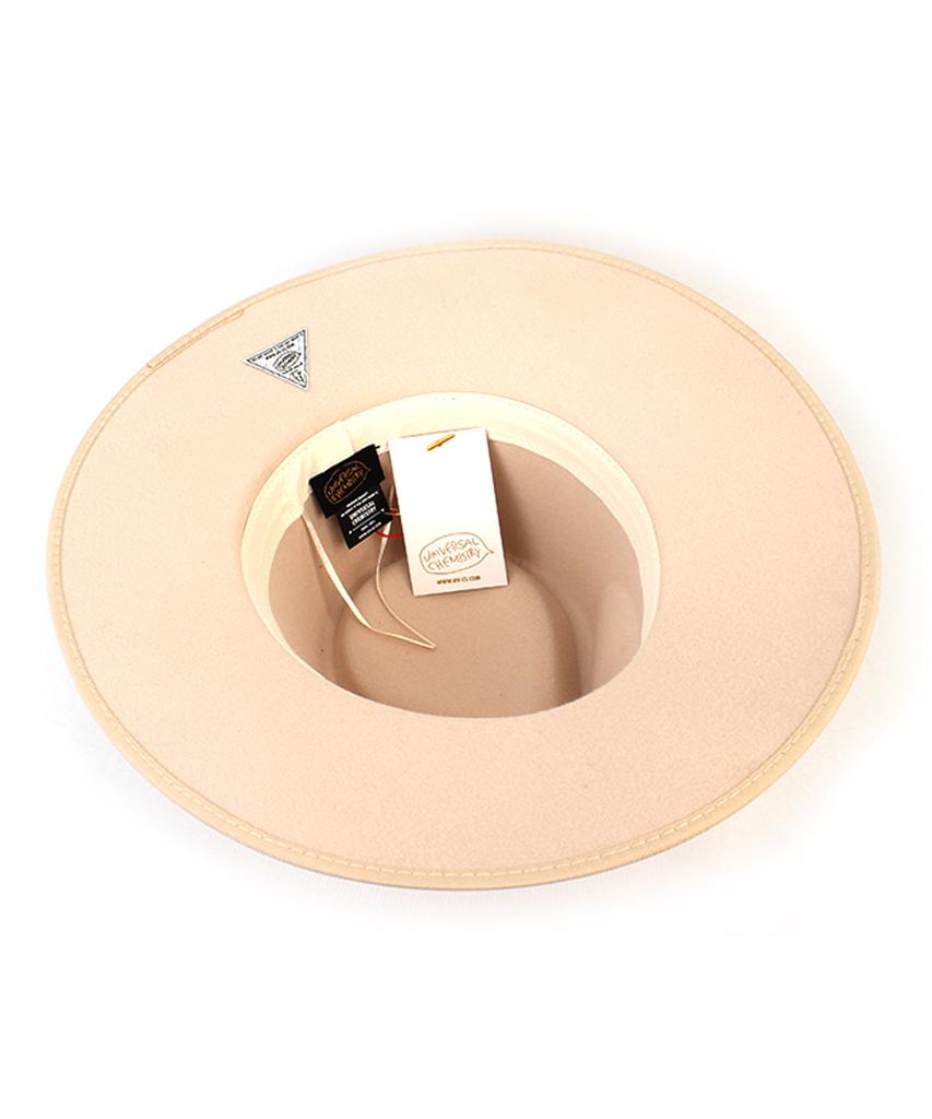 Yunibeosyeolkemiseuteuli Ribbon Wool Ivory Edge Fedora