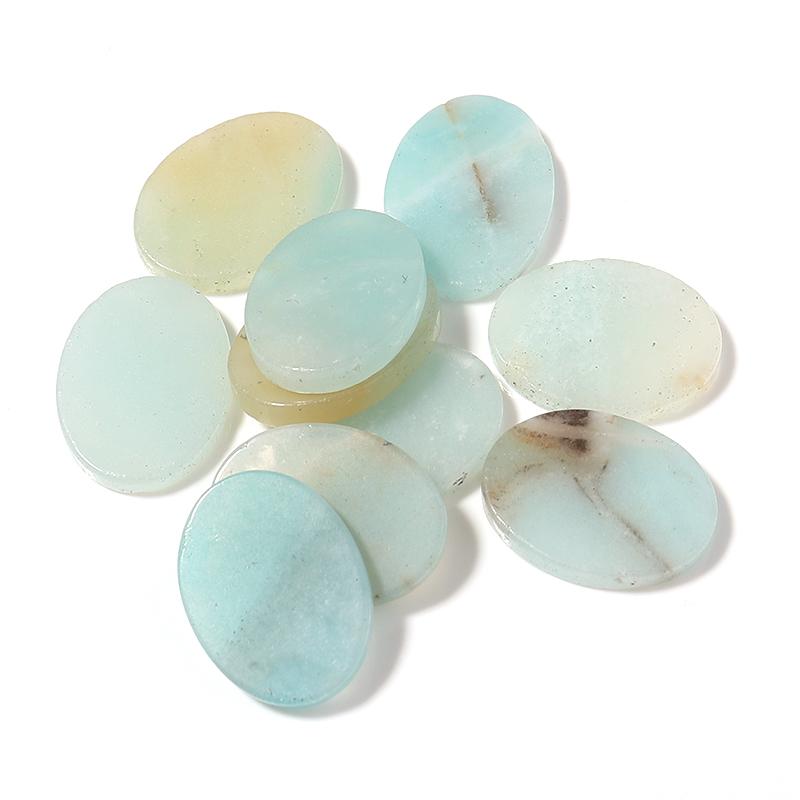 5pcs 13x18mm Oval Natural Cabochon Stone Flat Round Colorful Spacers For Earrings/Pendant DIY Jewelry Making Accessories
