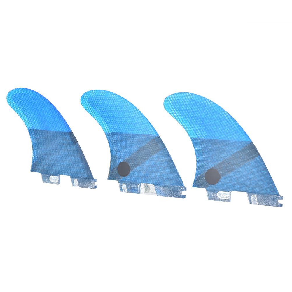 Fiberglass FCS2 Stylish Convenient Blue Surfboard Tail Fin Flexible Stable Surfing Accessory