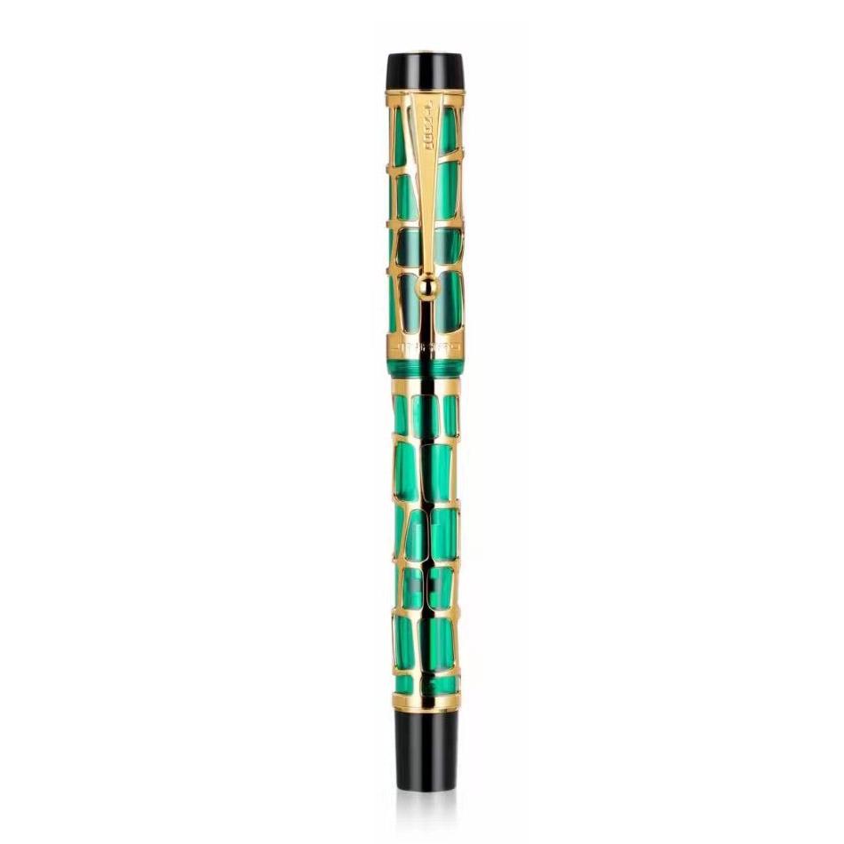 Jinhao Century 100 Fountain Pen Real Gold Electroplating Hollow Out Ink Pens Smoothly Writing F Nib for School Office Business