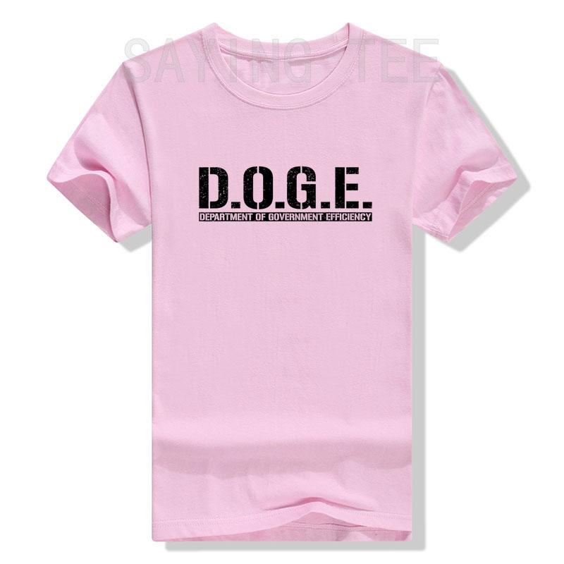 DOGE D.O.G.E. ODDĚLENÍ VLÁDNÍ EFEKTIVITY Tričko Humor Vtipná Písmena Potisk Nápisové Tričko Grafický Outfit Top s Krátkým Rukávem