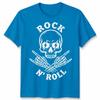 Rock N Roll Unisex T Shirt Skull Alternative Monochrome Graphic Tee