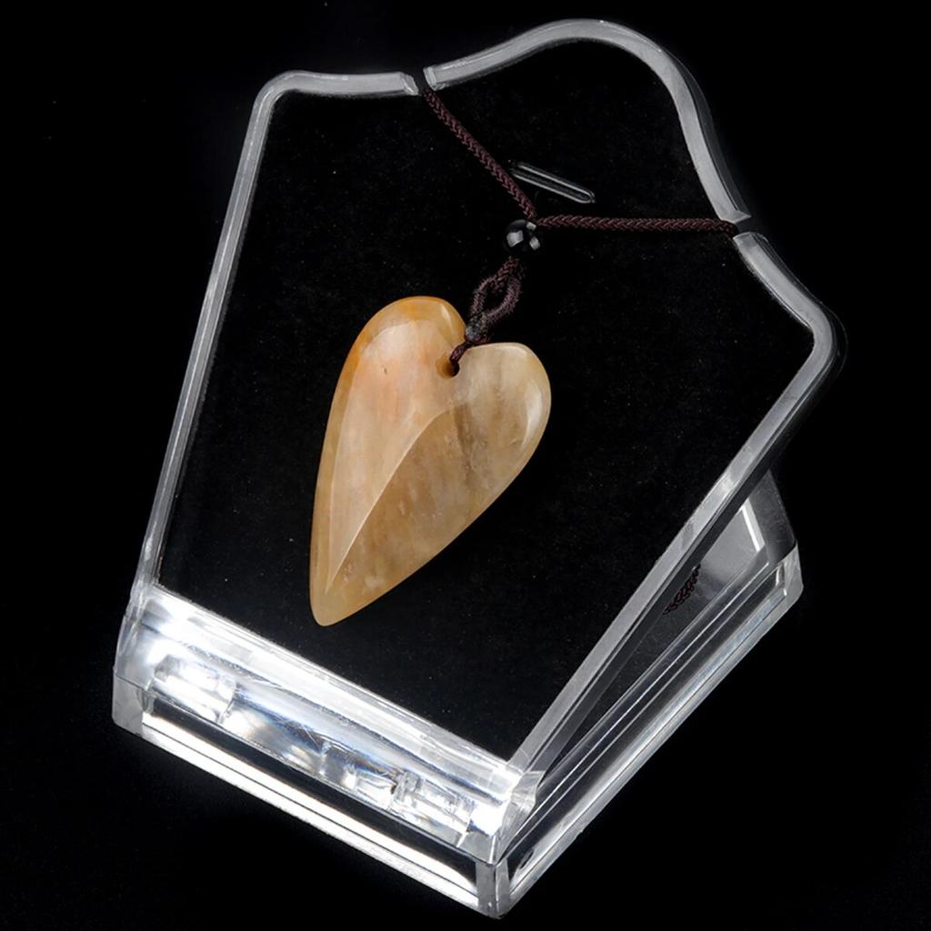 Peach-Heart Necklace Natural Stone Amethyst/Green Aventurine Pendant Necklace For Girls Women Birthday Wedding Gifts