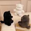 New 28cm Cute Cats Soft Stuffed Plush Toys Black White Grey Lovely Kitten Plushies Doll Gifts for Girls Home Desktop Ornament