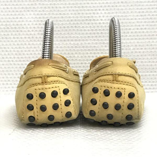 TOD’S leather moccasin driving shoes 36 22.5-23 yellow brown(USED)