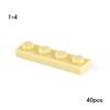 40Pcs MOC Compatible Assembles Particles Plate 3710 1x4 for Building Blocks Parts DIY Enlighten Bricks Educational Tech Toys