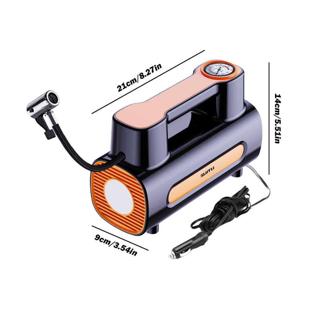 

Автомобильный воздушный насос для накачивания шин, воздушный компрессор со светодиодной подсветкой, насос для быстрой накачки шин для автомобиля, велосипеда