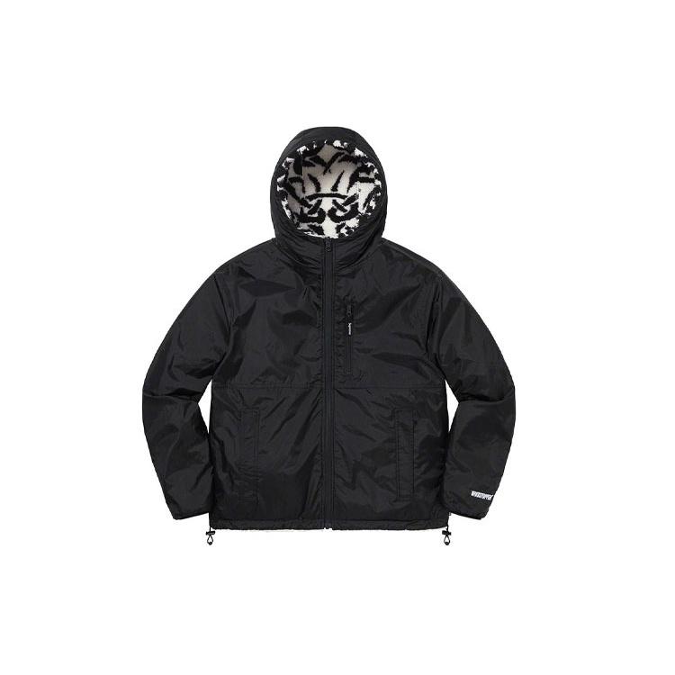 Supreme Celtic Knot Reversible Windstopper Fleece Hooded Jacket 'White Black' Men's SUP-FW21-234