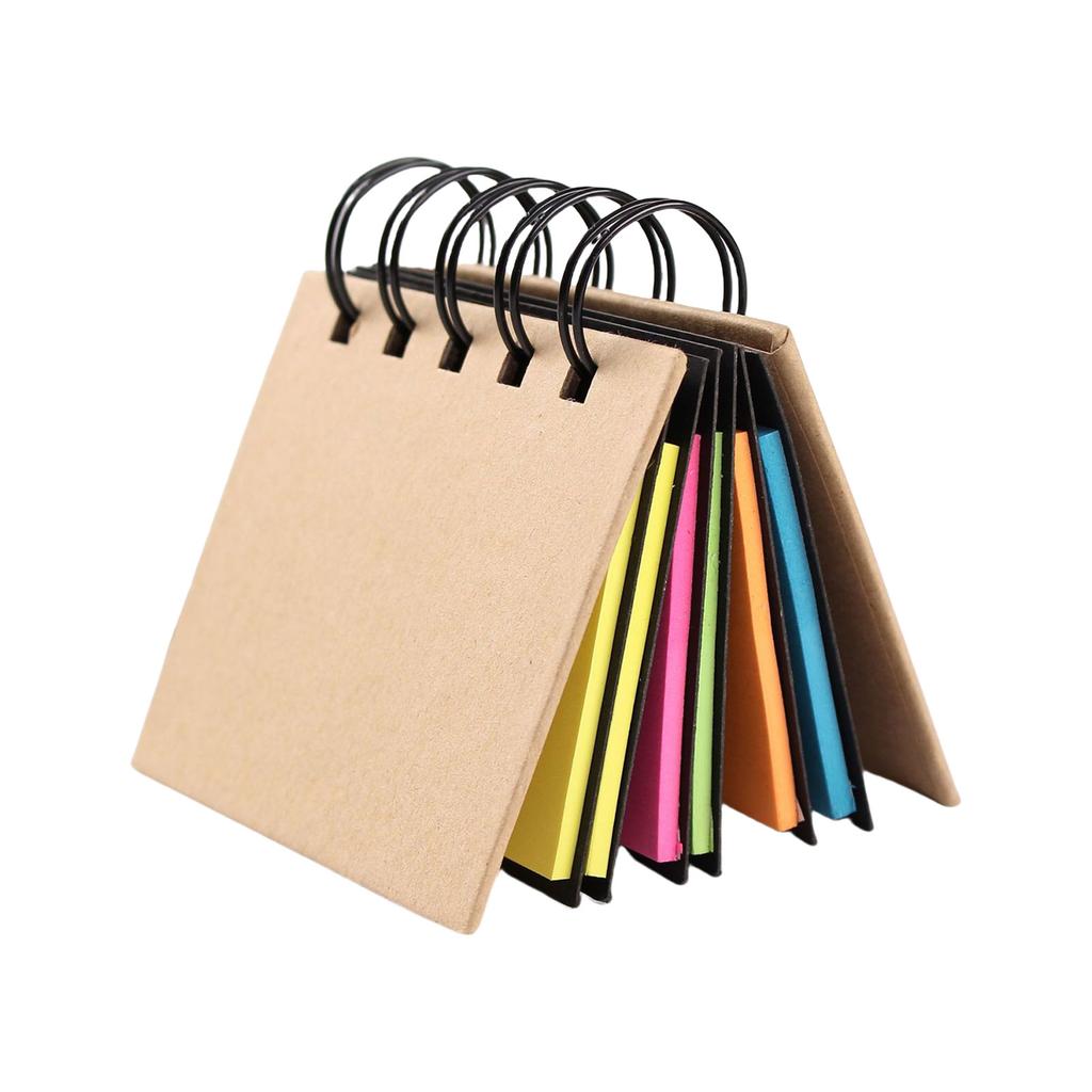 Hard Cover Note Pads Small Spiral Notebook Self-Adhesive Sticky Note Combination Memo Pads School Office Supplies