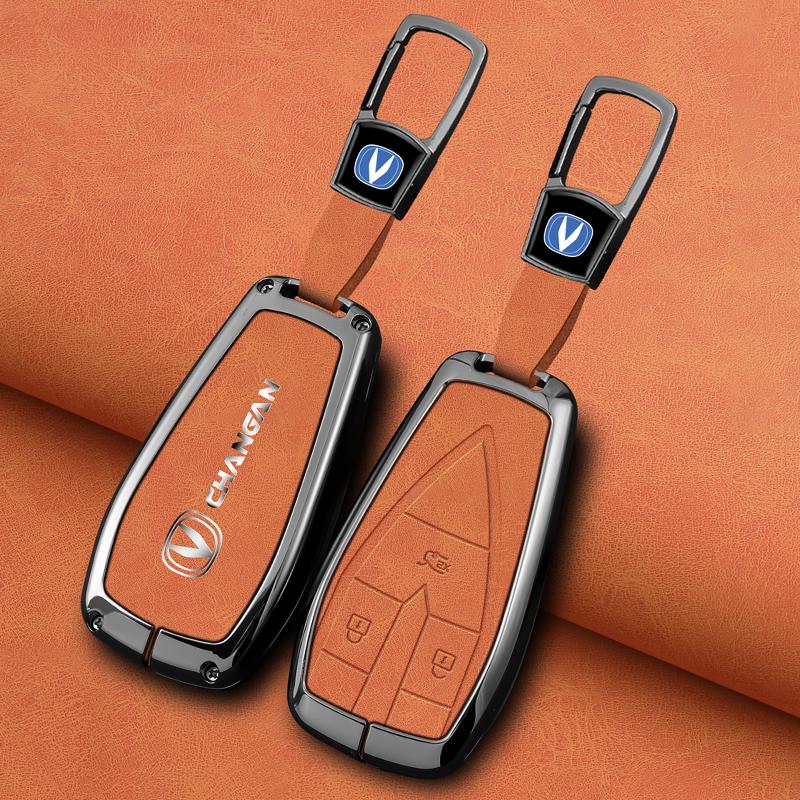 Auto Zinc Alloy Key Fob Cover Case Housing Remote Fit For Changan Unit Unik Cs35Plus Cs55 Plus Cs75 Plus Oshan X7 X5 Automotive Key Ring Auto