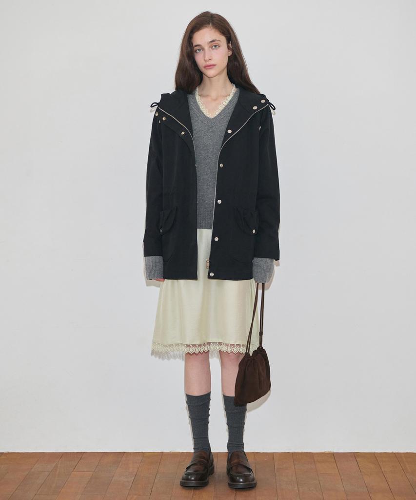SINOON V-Neck Basic Knit (Melange Gray)