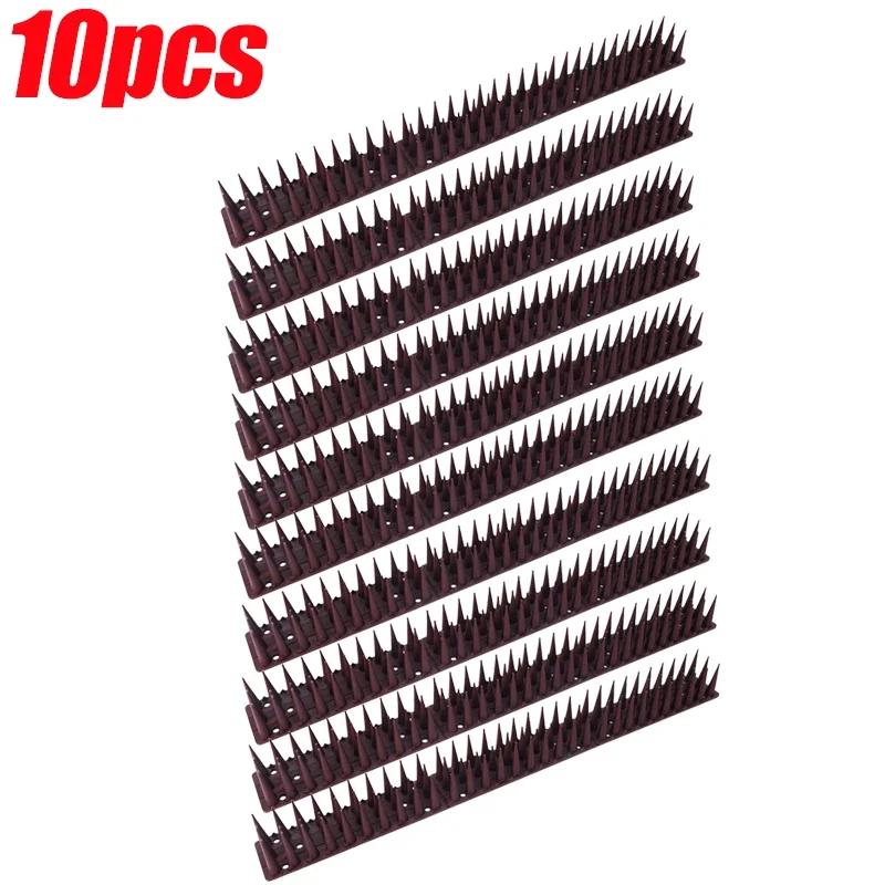 

10x Plastic Anti-Bird Spikes Garden Anti-theft Deterrent Spikes Fence Wall Pigeon Cat Proof Prevent Tools Anti Climb Cat Spike сірий