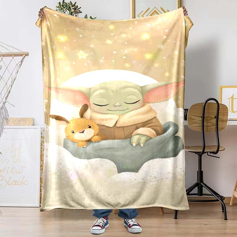 The Adorable Yoda Blanket Is Suitable for Beds Sofas and Various Other Occasions Making It A Perfect Gift for Friends and Family