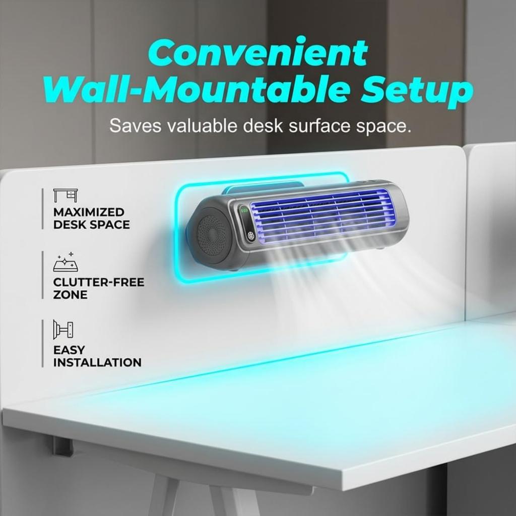 Upgrade Cooling Ace Portable Air conditioner,Upgrade Cooling Fan with 3 Speeds & LED Touch Screen,USB Charging Air Conditioner for Bedroom Office