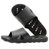 KOCOTA Balcony Sandals with Perforated Bath Size L Shrink-Resistant Soles, Water-Resistant Slippers, Slippers, Unisex, Black,