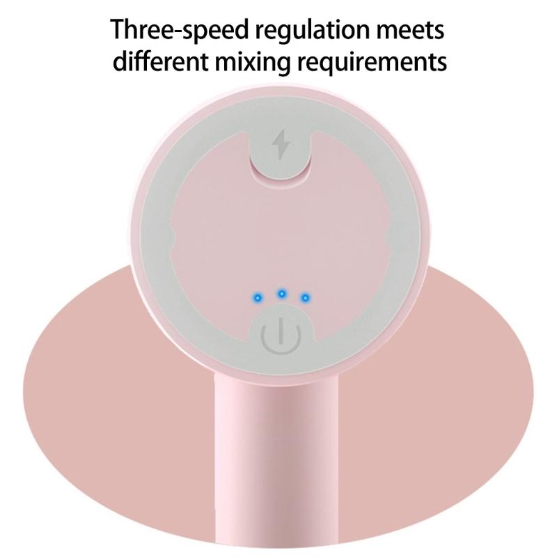 Portable Handheld Eggs Beater with Comfortable Grip Stainless Steel 3 Speed Adjustments Mixer with Detachable Whisk