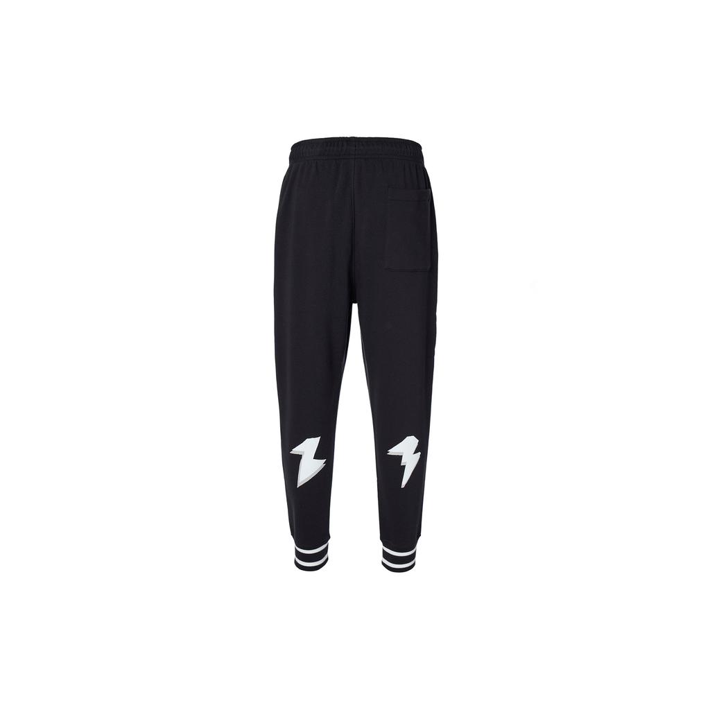 Jordan Striped Mid-Rise Slim Fit Joggers With Drawstring Men Bottoms Black FD7859-010