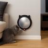 Magnetic Cat Flap Door 4 Locking Modes Bidirectional Opening Pet Automatic Door Plastic With Cat Ears Pet Archway