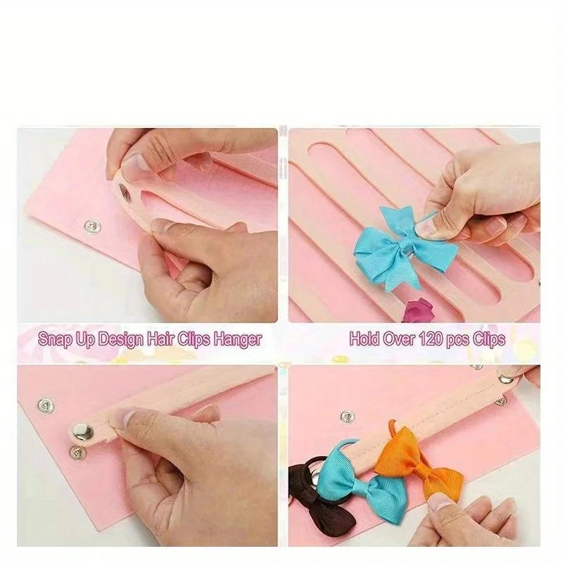Large Capacity Hair Bows Organizer Wall Headband Holder Hair Clip Storage Hanger Jewelry and accessory storage hanging bag