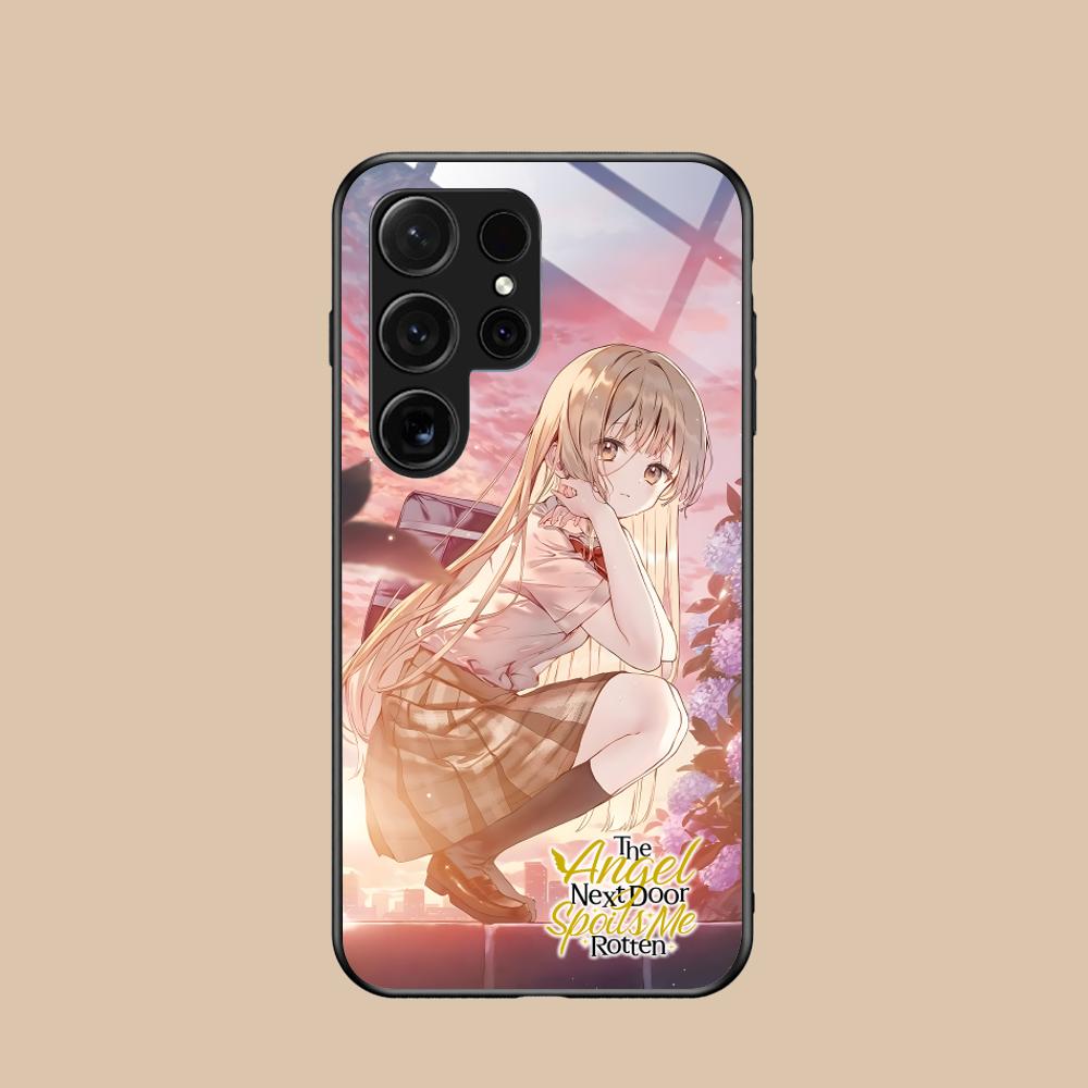 Angel Mahiru Shina Phone Case for Samsung Galaxy S26 S25 S24 S23 S22 S21 S20 Note20 Plus FE Ultra Glass Protective Cover
