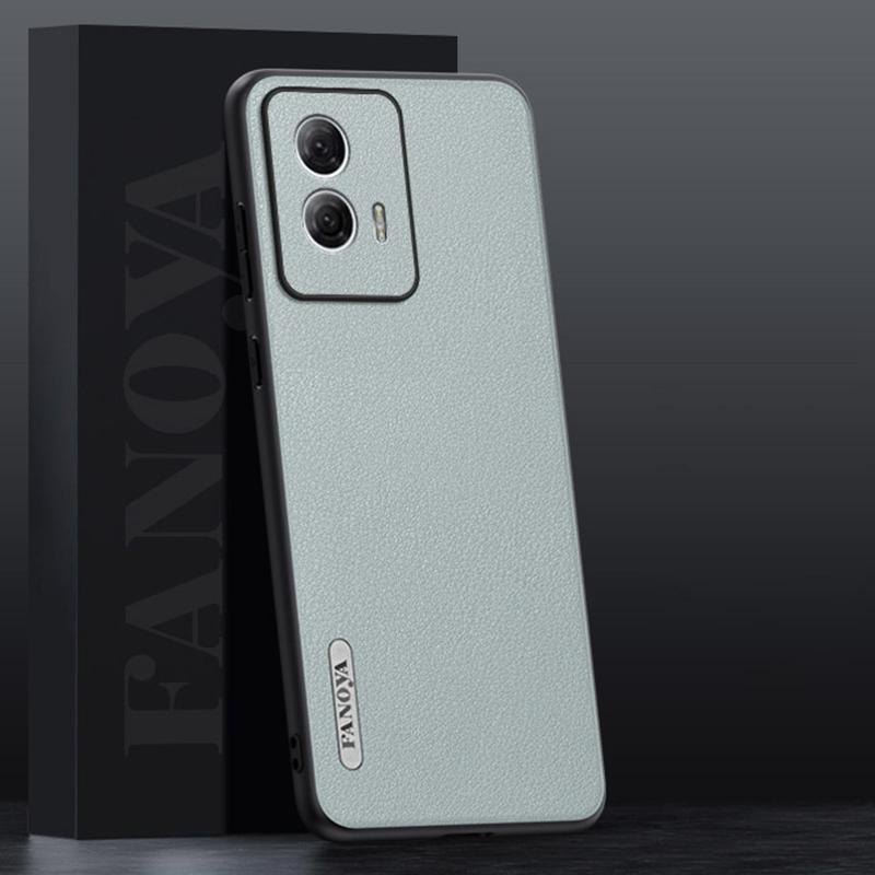 Luxusní pouzdro z PU kůže pro Motorola Moto Edge 50 Fusion 5G Zadní kryt Matný silikon Nárazuvzdorný Plná ochrana Pouzdro na telefon Coque