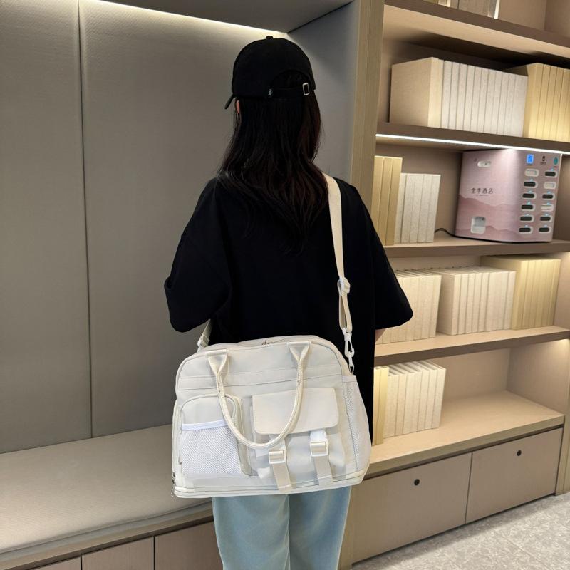 Expandable going out multi-pocket portable women's travel bag dry and wet separation fitness yoga bag can be set with tie rod belt shoe compartment