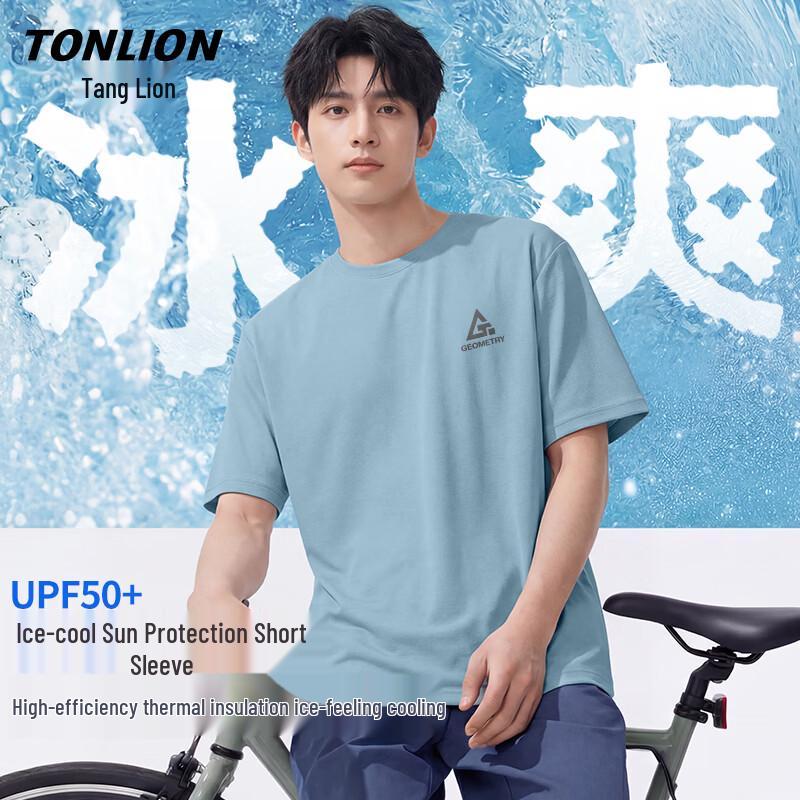 TonLion Men s Ice-Feel Short-Sleeve T-Shirt L