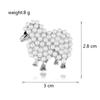 1Pcs Fashion Pearl Sheep Themed Animal Brooch Exquisite Unisex Jewelry for Men Women Work Wear Daily Decoration