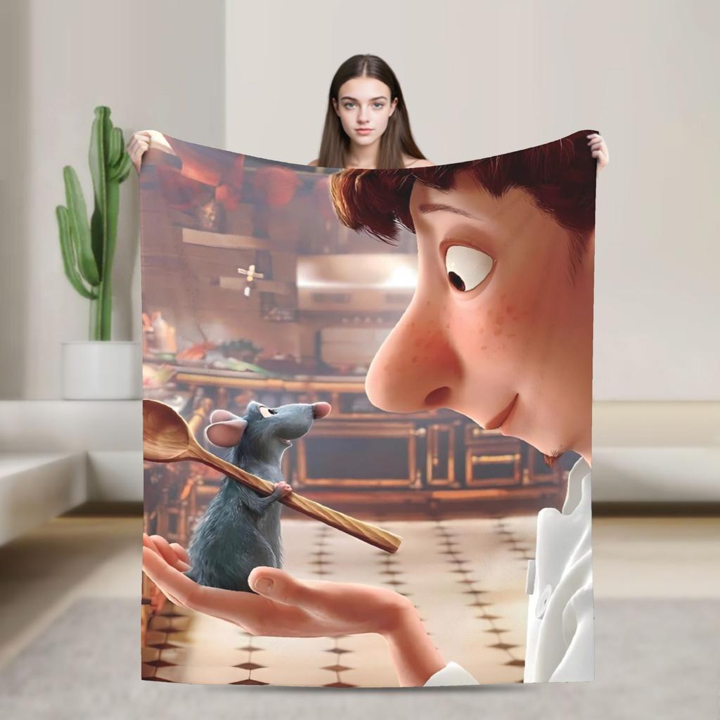 Carino Ratatouille Coperte Super Morbide Coperta Plaid Peluche per Studenti Novità Copriletto in Flanella per Soggiorno Copri Divano Letto