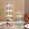 Side-opening Stackable Shoe Cabinet High Transparency Display Shoe Rack New Shoe Box  Home