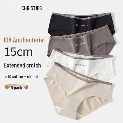 Christies Women's Seamless Modal Cotton Mid-Waist Panties (4-Pack)