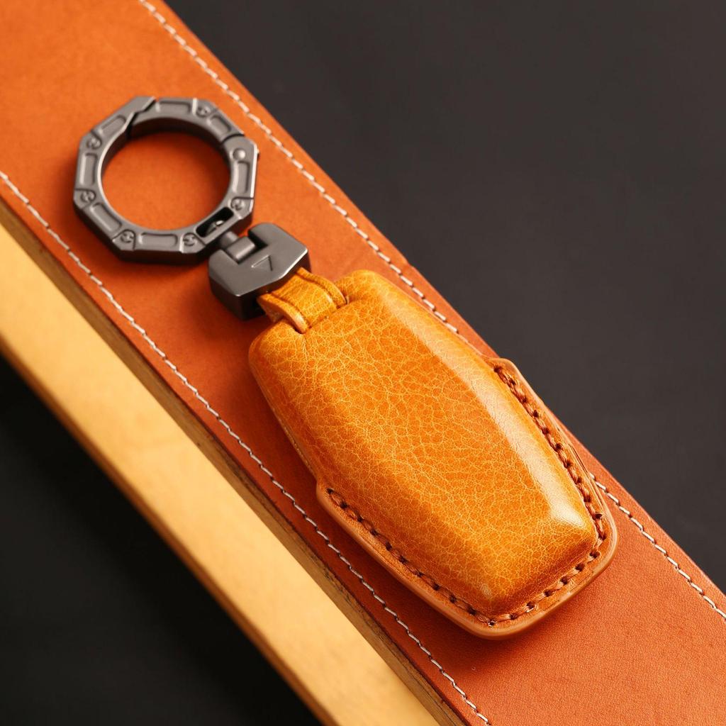 Handcrafted Genuine Cowhide Protective Cover for 2023 Mitsubishi Car Keys