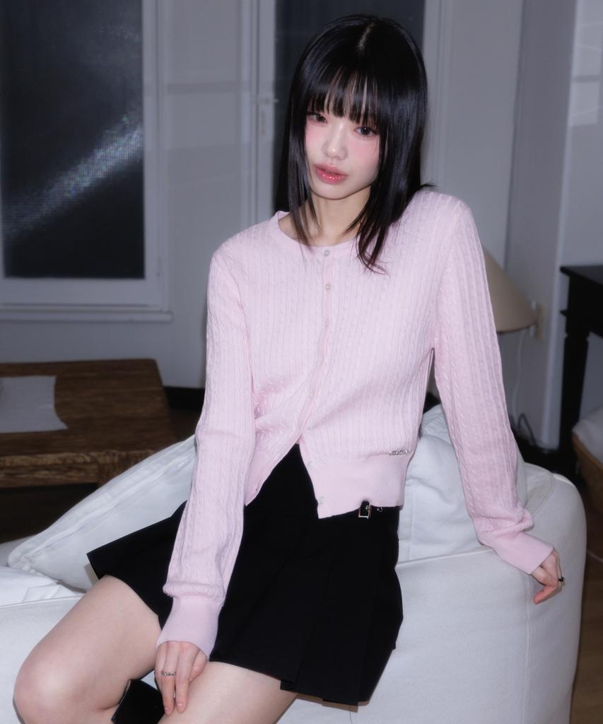 ROSEFRANTZ Double Buckle Pleat Mini Skirt [Black]