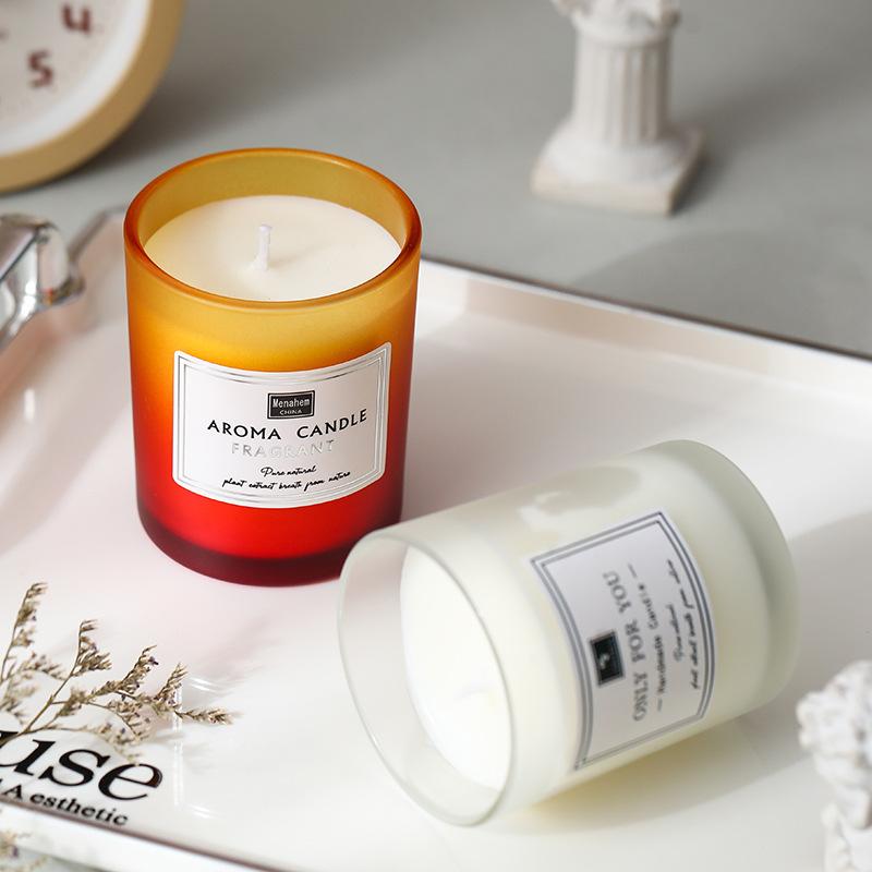 Scented Candle Color Translucent Matte Cup Smokeless Soybean Wax Fragrance Ornament