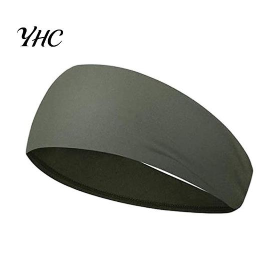 Solid Color Headband Men Sports Moisture Wicking Wide Workout Sport Quick Drying Running Cycling Sweatband Elastic