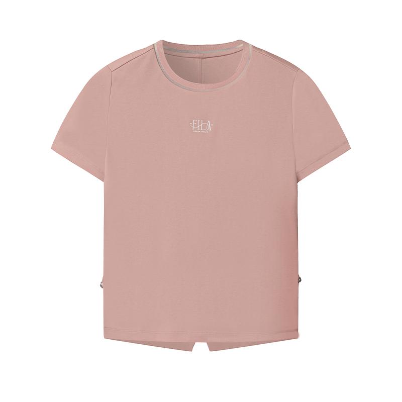 Fila White Side Slit Simple Casual Short Sleeve T-Shirt Women tops F11W633103FPK M