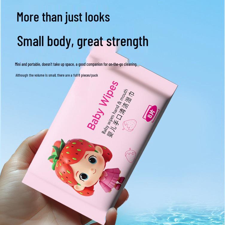 Mini Reise-Baby-Feuchttücher - Tragbare Reinigungstücher in kleiner Packung