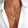 European and American Retro Twist Chain Necklace Men's Sun Stacking Wearing Niche Collarbone Chain