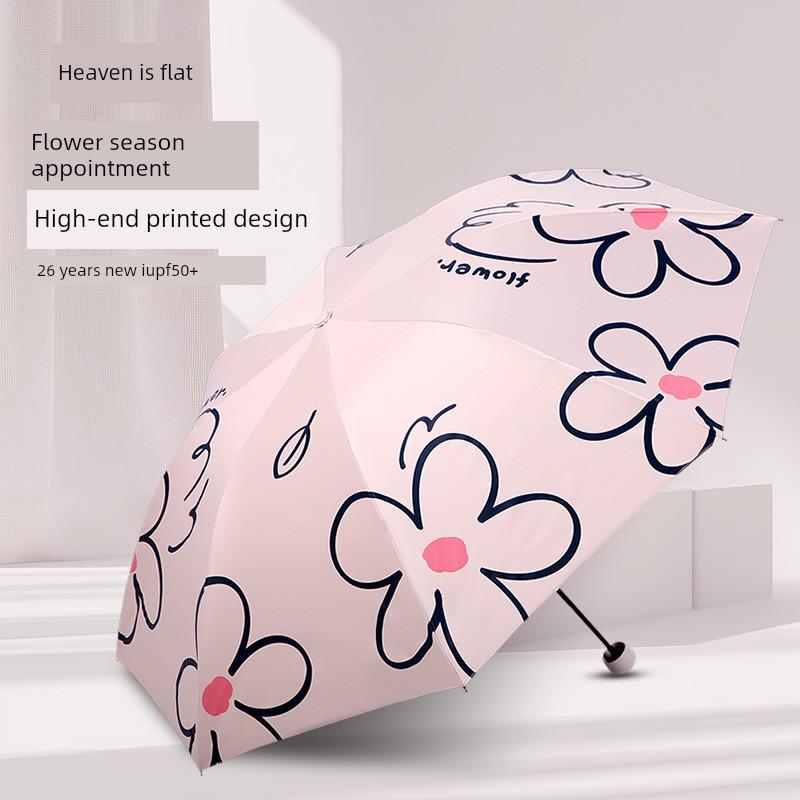 Paradise Umbrella 2026 New Print 70% Off Sun Protection Uv Protection Portable Sunshade Umbrella for Women Dual-Use for Sun and Rain