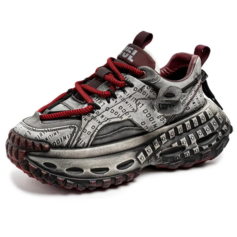 Mens Casual Sport Shoes Four Seasons Thick Sole Sneaker Breathable Comfortable Upper Non-slip Wear-resistant Soles Original Shoe