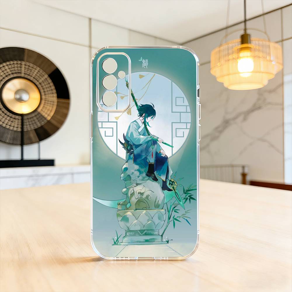 G-Genshin Impact Xiao Phone Case Transparent Silicone Soft For SamsungA10,12,20,21S,30,31,40,50,51,52,70,71