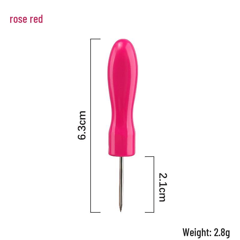 Colorful Mini Plastic Awl Set: Blunt Head Needle Reamer for DIY and Clay Crafts