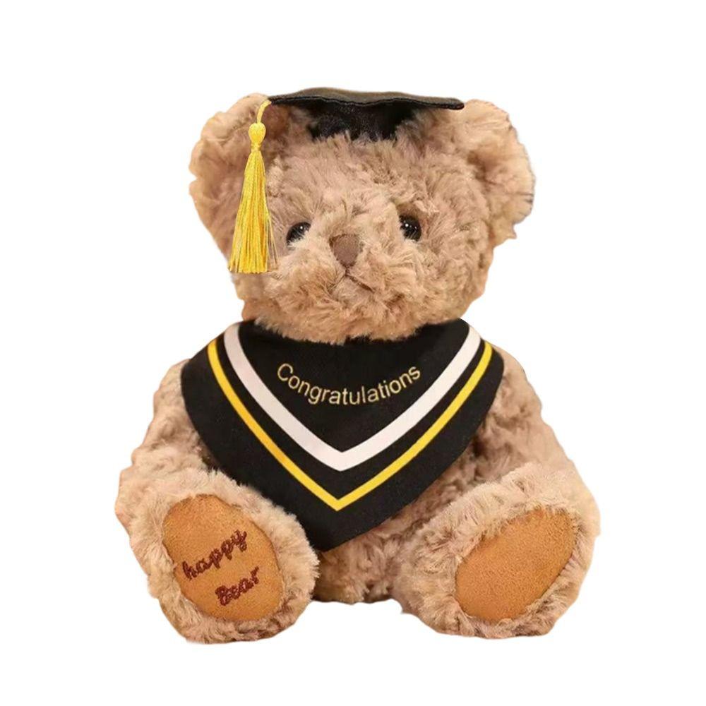 20CM Cute Doctor Bear Plush Toy Soft Graduate Plush Dolls Creative Graduation Bear  Graduate Gift