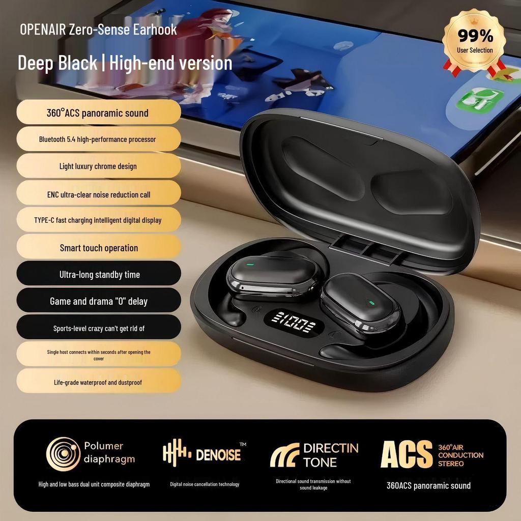 X55 Invisible Sleep Wireless Earbuds: Ultra-thin, Side-Sleep Friendly, Long Battery Life, Bluetooth 5.4.