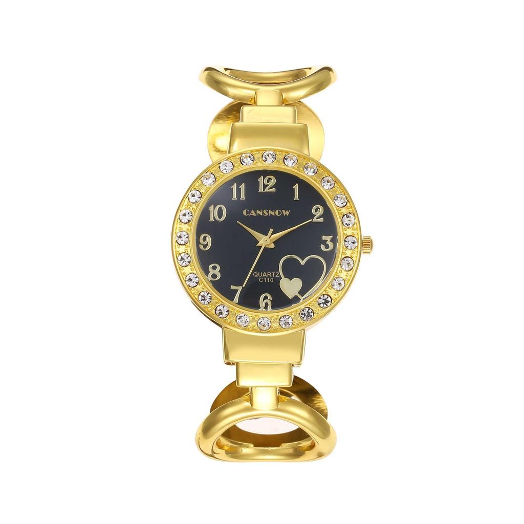 Neue Luxus-Damenuhr Mode Runde Diamantenbesetzte Uhr Damenuhr Damen Quarz-Armbanduhr Herzförmiges Zifferblatt Geschenk für Mädchen