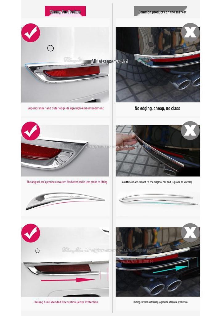 BMW 5 Series F18 Rear Bumper Trim Strip (2014-2017) - 525, 528li Models