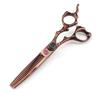 6.0-Inch Antique Bronze Gold Skull Handle Haircutting & Thinning Scissors Set