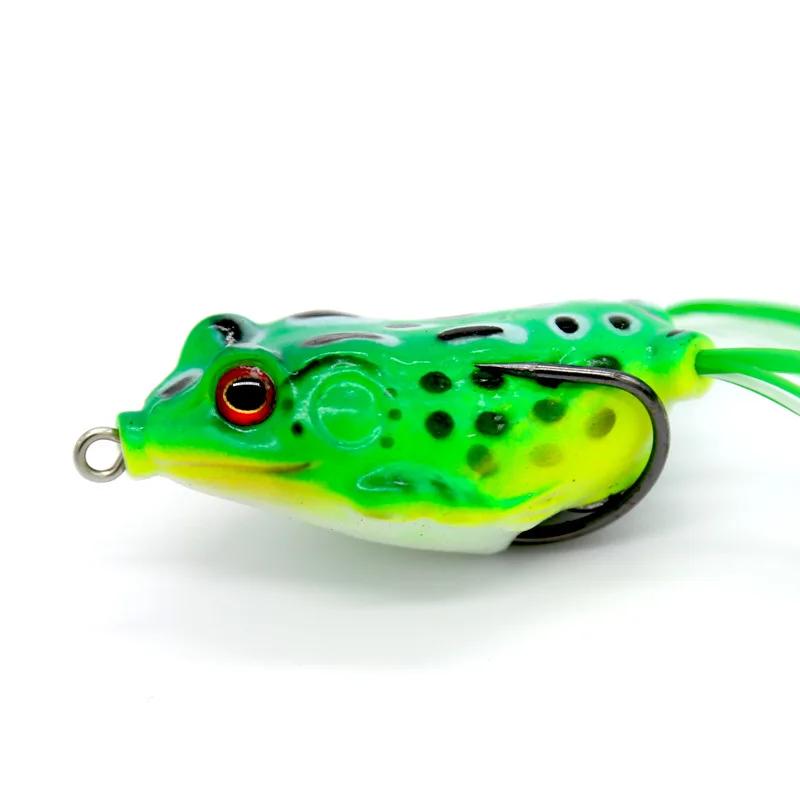 1PCS Simulated Frog Double Hook with Inverted Thorn Double Beaded Thunder Frog Black Fish Bait Luya Bait Fake Bait