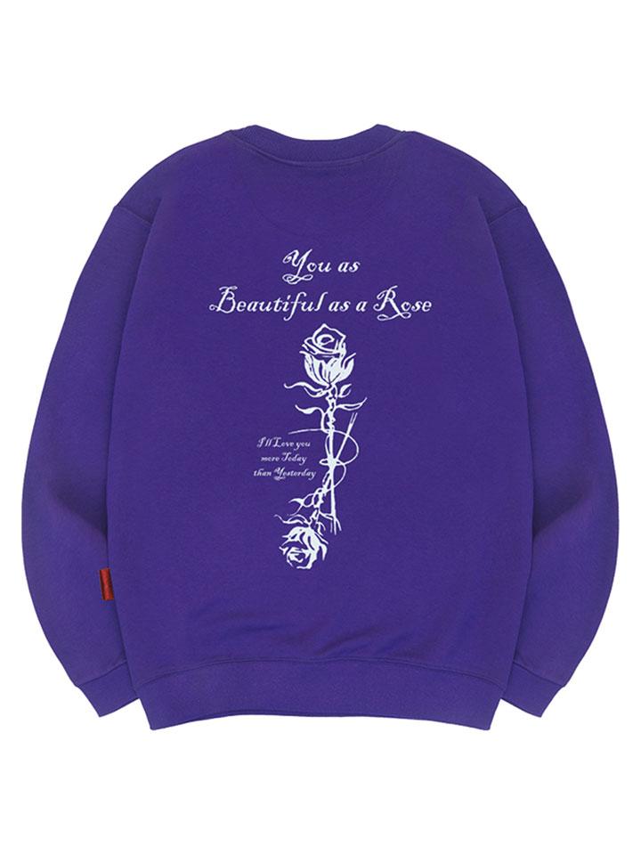 Ellamo Twin Rose Sweatshirt Unisex Big Size S~4Xl (Type A)