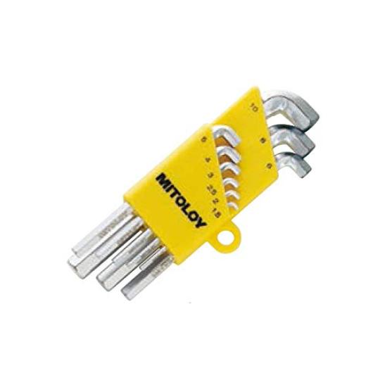 

Mito Koki Mitoloy Hollow Wrench with Stubby Short mm HS900S Co., Ltd. L-Type Holder, 9-Piece Set,